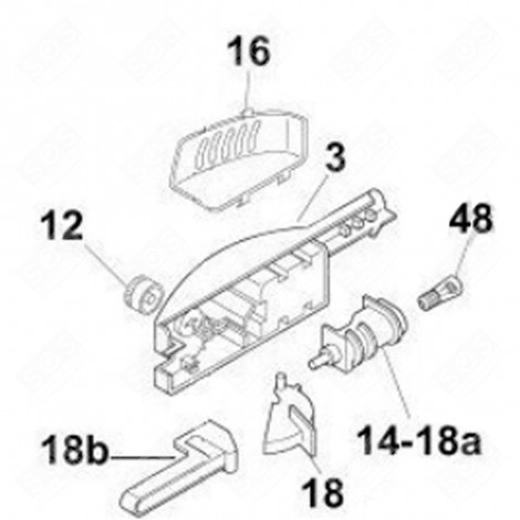 MANETTE DE THERMOSTAT (REPÈRE 12) RÉFRIGÉRATEUR, CONGÉLATEUR - 41033986