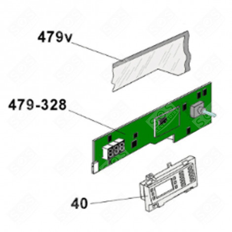 CARTE ÉLECTRONIQUE, MODULE PROGRAMMÉ (REPÈRE 479-328) LAVE-LINGE - 49038283