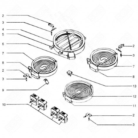 SUPPORT RÉSIDUEL (REPÈRE 2) PLAQUE DE CUISSON - C00125230