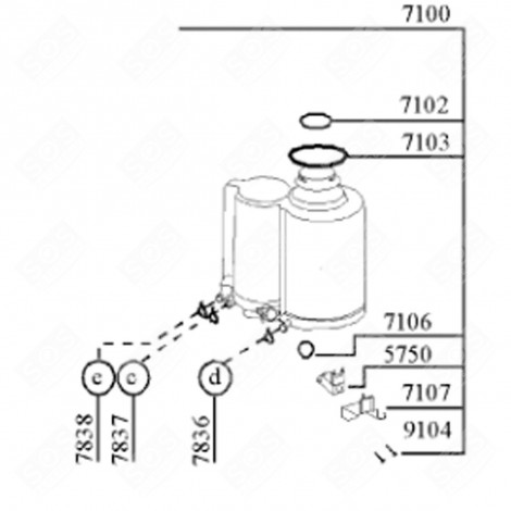 JOINT D'ADOUCISSEUR (REPÈRE 710 LAVE-VAISSELLE - 481246668645