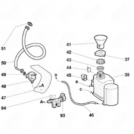 JOINT COLLERETTE (REPÈRE 93) LAVE-VAISSELLE - C00087337