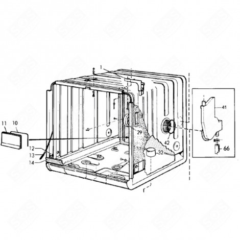 JOINT DE DISTRIBUTEUR D'EAU (REPÈRE 42) LAVE-VAISSELLE - 1501382004