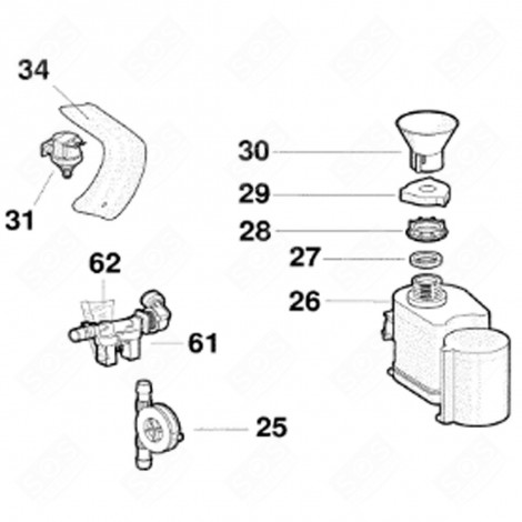 PROTECTION ÉLECTROVALVE (REPÈRE 34) LAVE-VAISSELLE - C00094160