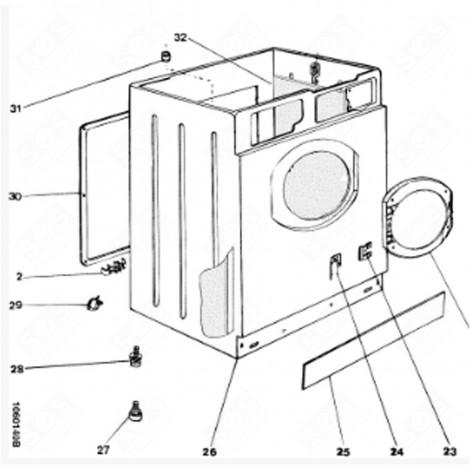 CLIP (REPÈRE 25) LAVE-LINGE - C00044819