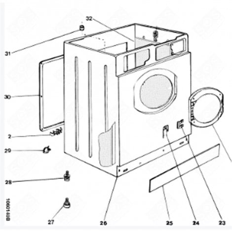 VIS T 1/2 T M4X8 (REPÈRE 24) LAVE-LINGE - C00019845