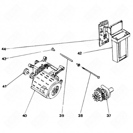 SUPPORT CARTE ÉLECTRONIQUE, MODULE (REPÈRE 42) LAVE-LINGE - C00021684