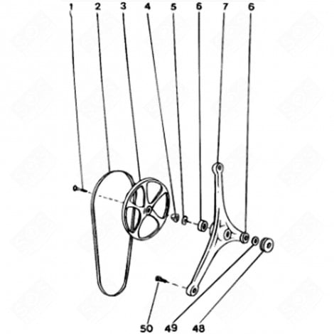 VIS FIXATION POULIE CONDUITE(21106) (REPÈRE 1) LAVE-LINGE - C00039671