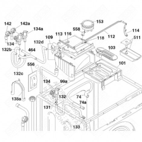 LEVIER (REPÈRE 114) LAVE-LINGE - 41000950