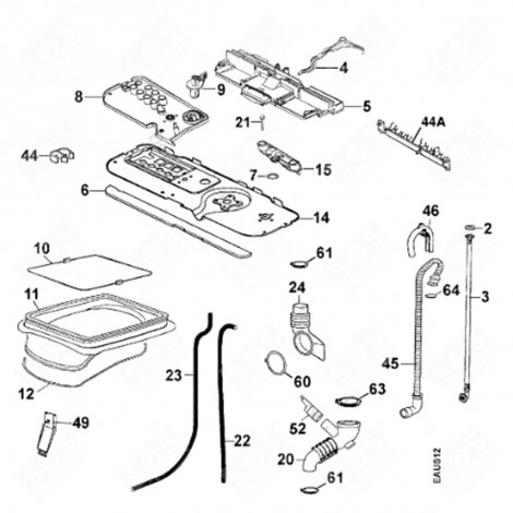 DISTRIBUTEUR D'ORIGINE (REPÈRE 5) LAVE-LINGE - 1297211045