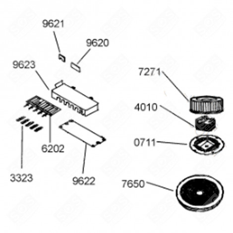 SUPPORT MOTEUR (REPÈRE 711) HOTTE - 481940479315