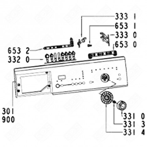 BOUTON (REPÈRE 332 0) D'ORIGINE LAVE-LINGE - 481213448395