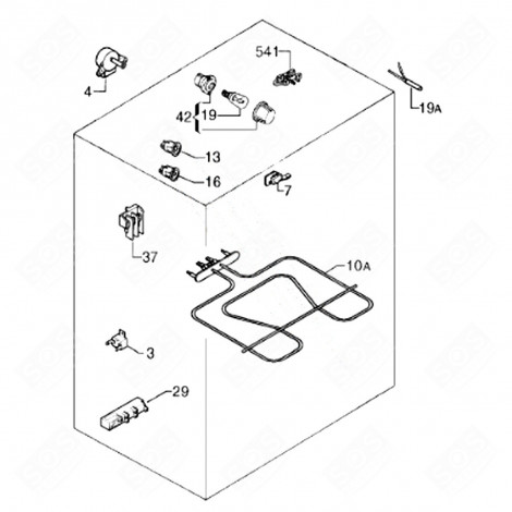 VITRE INTÉRIEUR DE PORTE (REPÈRE 3) FOUR, CUISINIÈRE - 3578492039