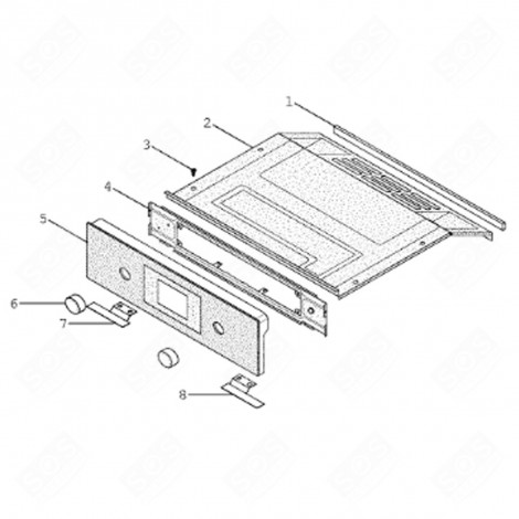 TABLEAU DE BORD (REPÈRE 4) FOUR, CUISINIÈRE - C00138899