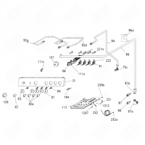 PORTE INJECTEUR (REPÈRE 75C) FOUR, CUISINIÈRE - 93620870