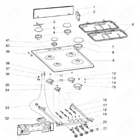 VIS M4  X 17.2 (REPÈRE 19) FOUR, CUISINIÈRE - C00031027