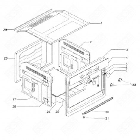 FLANC GAUCHE (REPÈRE 27) FOUR, CUISINIÈRE - C00143111