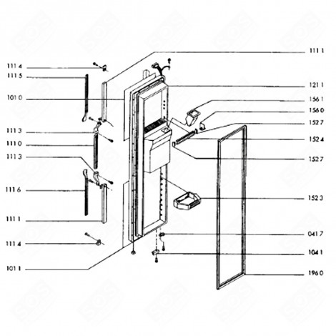 JOINT DE PORTE (REPÈRE 1960) RÉFRIGÉRATEUR, CONGÉLATEUR - 481946818018