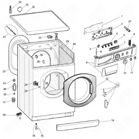 COUVERCLE BLANC (REPÈRE 32) LAVE-LINGE - C00116551