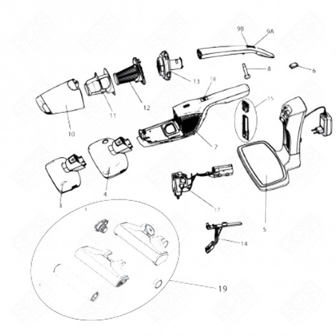 MAIN UNIT GRIS D'ORIGINE ASPIRATEUR - 4055478087