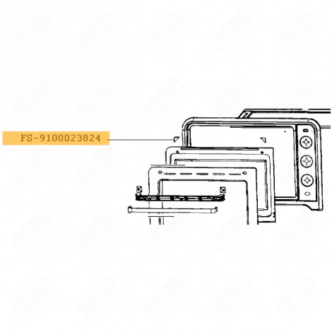 LOT DE 2 SUPPORTS VITRE FOUR, CUISINIÈRE - FS-9100023824