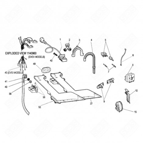 FILERIE CÂBLAGE (REPÈRE 43) LAVE-LINGE - C00096989