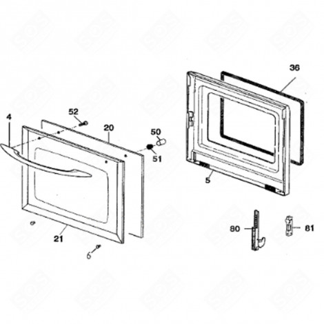 VITRE EXTÉRIEUR DE PORTE (REPÈRE 20) FOUR, CUISINIÈRE - 3372192066