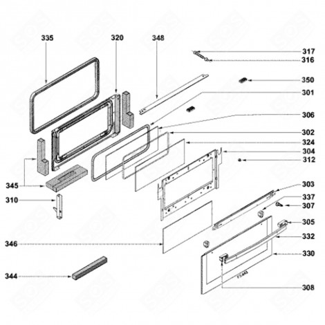 CADRE DE PORTE (REPÈRE 302) FOUR MICRO-ONDES - 79X8248