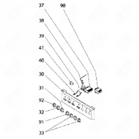 BANDEAU (REPÈRE 30) FOUR, CUISINIÈRE - 95X3094