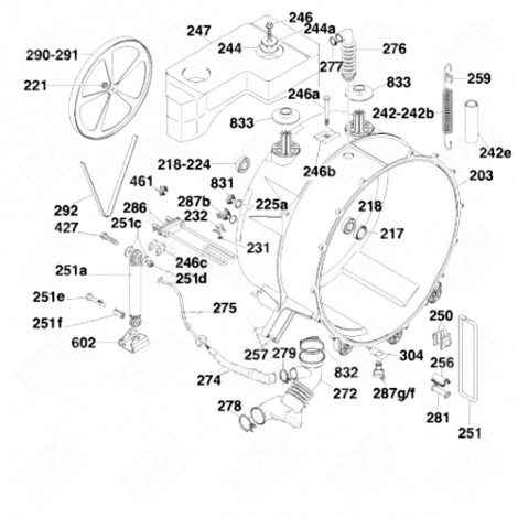 DURITE (REPÈRE 276) LAVE-LINGE - 03860581