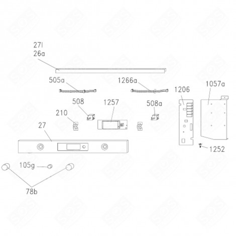 CARTE ÉLECTRONIQUE, MODULE DE PUISSANCE (REPÈRE 1206) FOUR, CUISINIÈRE - 93964037