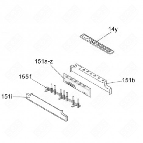 MODULE PROGRAMMÉ (REPÈRE 151 A-Z) LAVE-VAISSELLE - 49035459