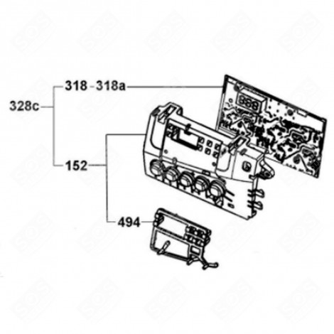 MODULE PROGRAMMÉ (REPÈRE 318) SÈCHE-LINGE - 49033455