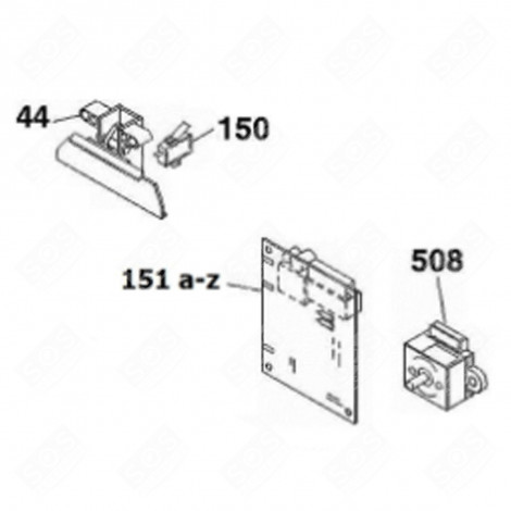 MODULE PROGRAMMÉ (REPÈRE 151 A-Z) LAVE-VAISSELLE - 49028762