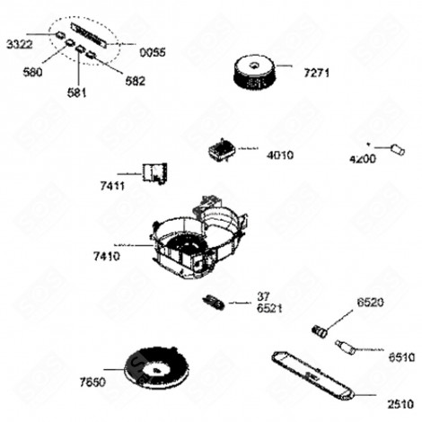 MOTEUR (REPÈRE 4010) HOTTE - 482000024095