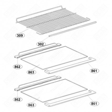 Pièces Détachées pour Réfrigérateur far - R2235AS. Sogedis