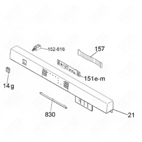 TABLEAU DE BORD (REPÈRE 21) LAVE-VAISSELLE - 41901592