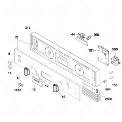 BOUTON (REPÈRE 14) LAVE-VAISSELLE - 41012491