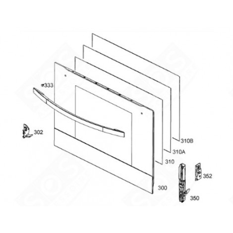 VITRE EXTÉRIEURE (REPÈRE 300) FOUR, CUISINIÈRE - 3578708368