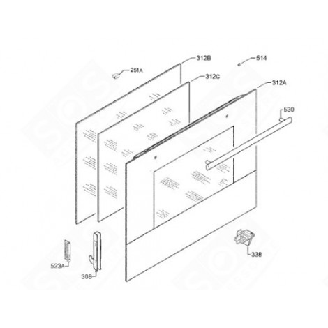 VITRE EXTÉRIEURE FOUR, CUISINIÈRE - 3578677126