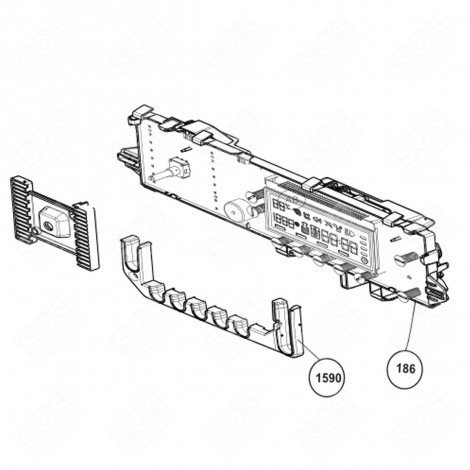 CARTE ELECTRONIQUE, MODULE DE PUISSANCE LAVE-LINGE - 2422301570