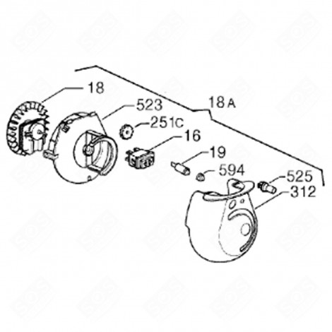 TURBINE (REPÈRE 18A) RÉFRIGÉRATEUR, CONGÉLATEUR - 2378118406