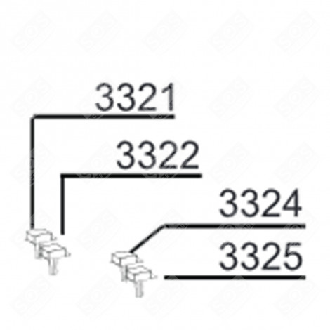 BOUTON M/A (REPÈRE 3325) LAVE-VAISSELLE - 1757040200