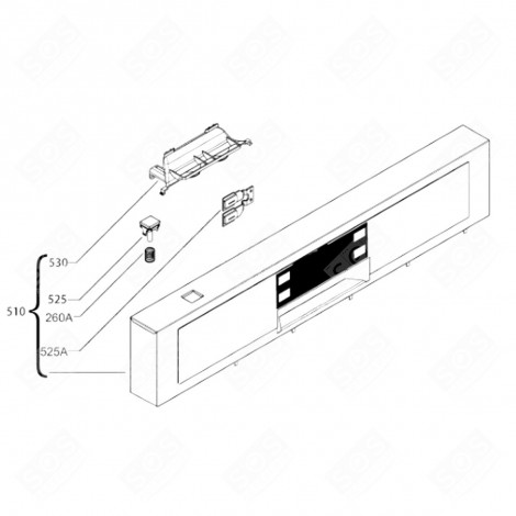 BANDEAU (REPÈRE 510) LAVE-VAISSELLE - 140003982117