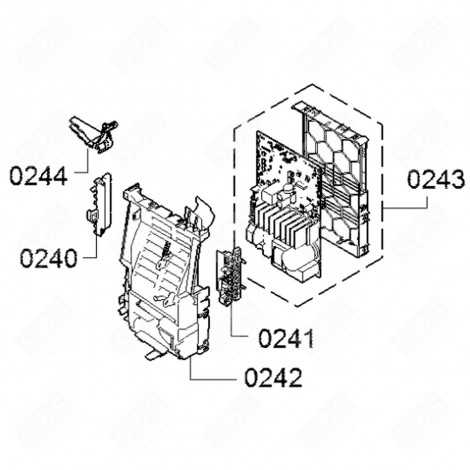 CARTE ÉLECTRONIQUE, MODULE DE PUISSANCE LAVE-LINGE - 11011035