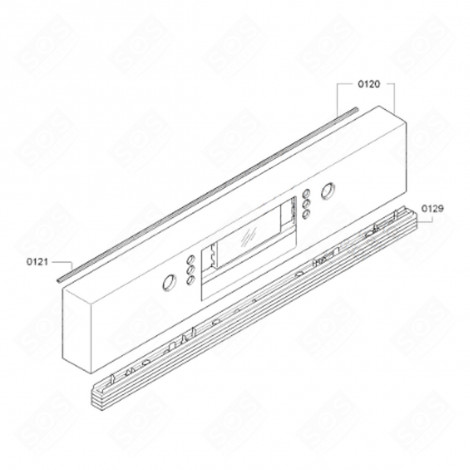 BOITIER DE BANDEAU (REPÈRE 0120) LAVE-VAISSELLE - 11000476