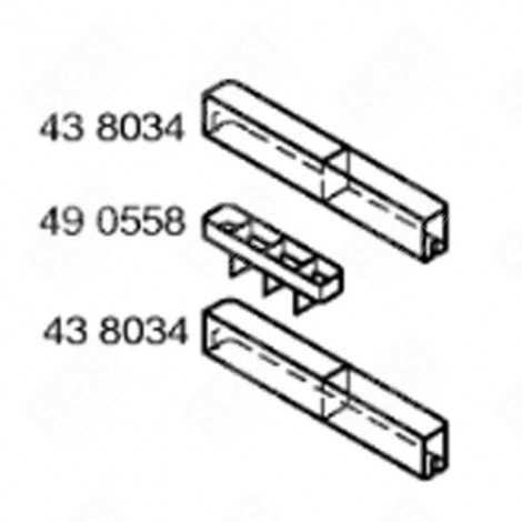 BALCONNET SUPÉRIEUR (REPÈRE 438034) RÉFRIGÉRATEUR, CONGÉLATEUR - 00438034