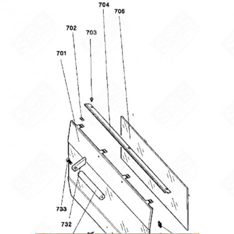 VITRE INTERMÉDIAIRE FOUR, CUISINIÈRE - 00292909