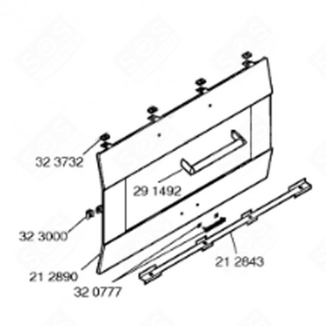 POIGNÉE DE PORTE (REPÈRE 291492) FOUR, CUISINIÈRE - 00291492