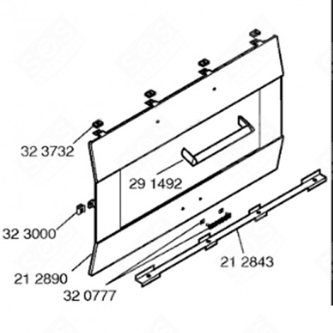 PORTE DE FAÇADE (REPÈRE 212890) FOUR, CUISINIÈRE - 00212890