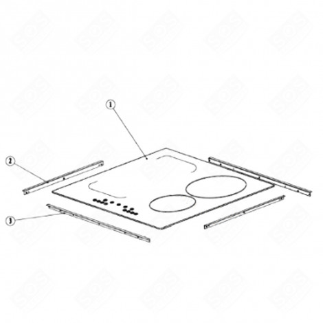 DESSUS VITRO (REPÈRE 1) FOUR, CUISINIÈRE - CU000012